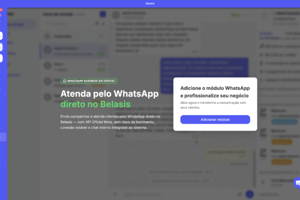 Plataforma da Belasis integrou a API oficial do WhatsApp Business ao seu sistema.